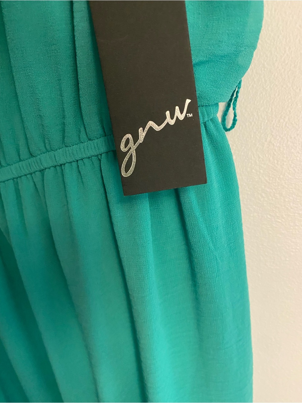 GNW Teal Ruffle-Front Midi Dress - Picture 3 of 7